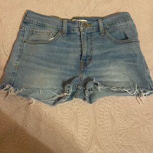 Distressed, jeans shorts midwaist